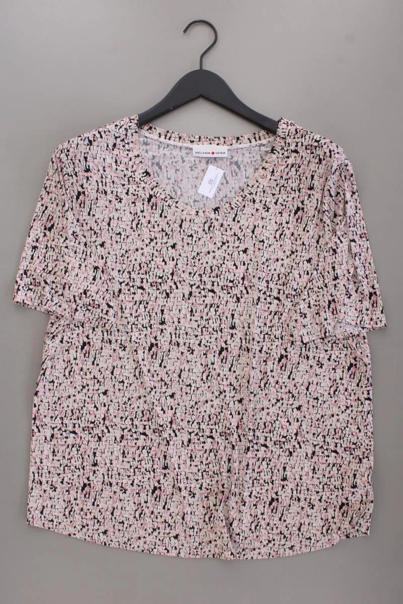 Helena Vera Printshirt Gr. 48 geometrisches Muster Kurzarm rosa aus Polyester