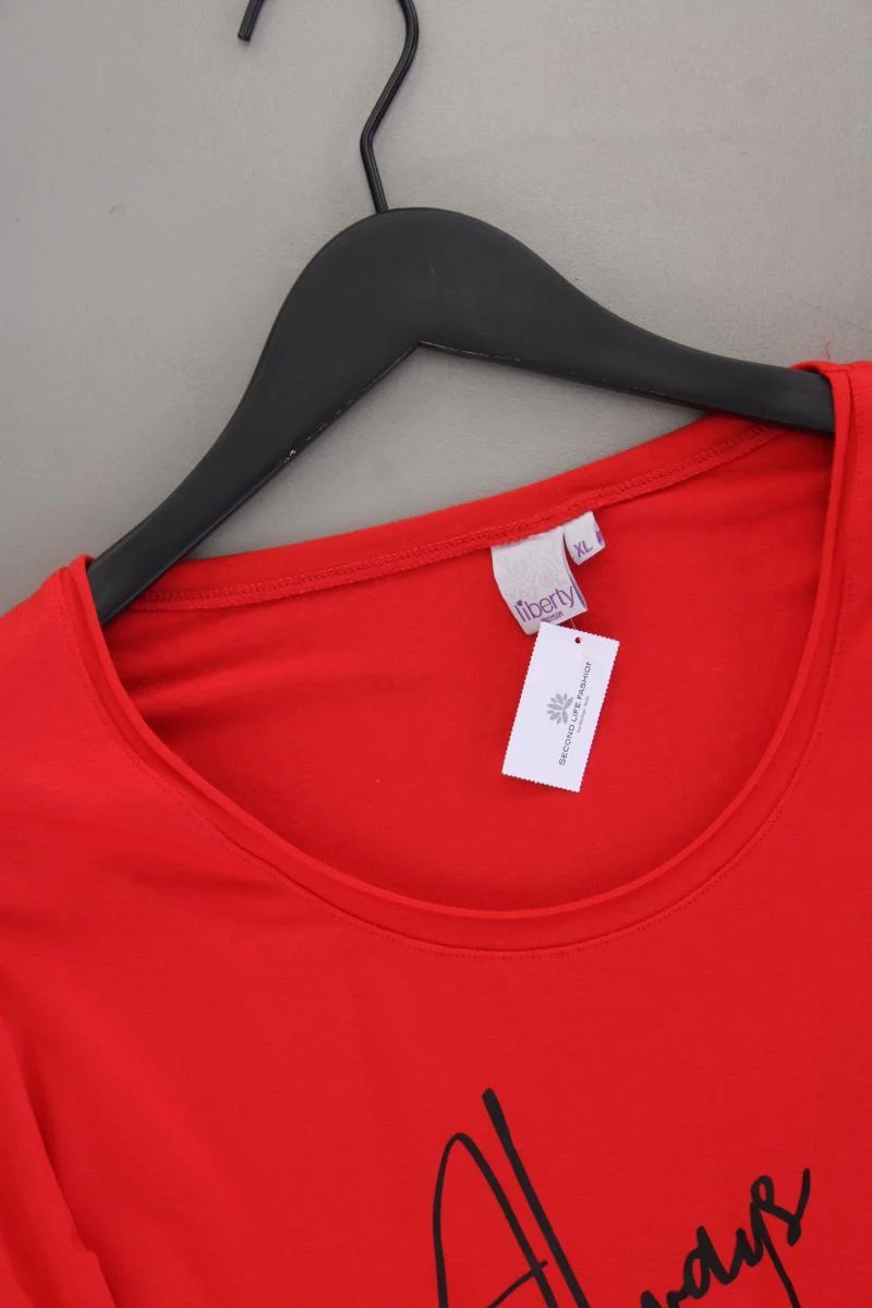 Liberty Printshirt Gr. XL neuwertig Langarm rot aus Viskose