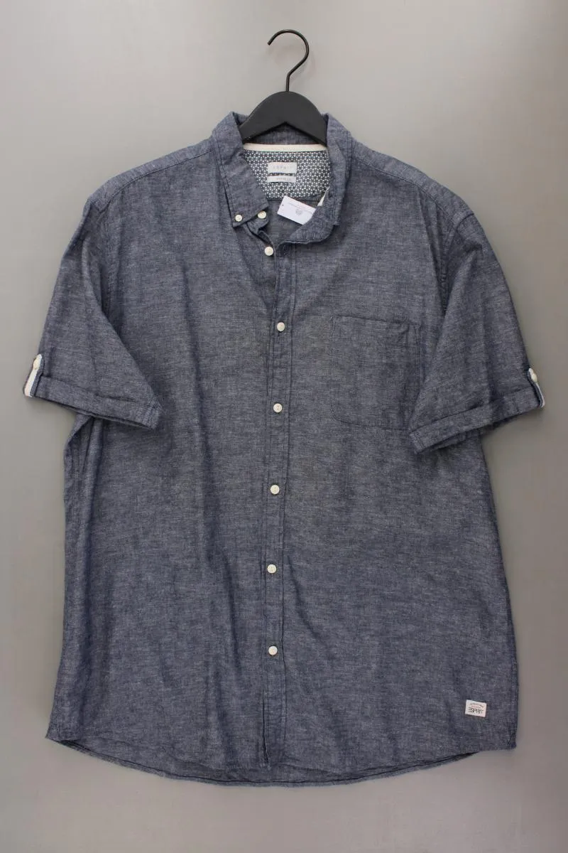 Esprit Kurzarmhemd für Herren Gr. XXL blau aus Baumwolle