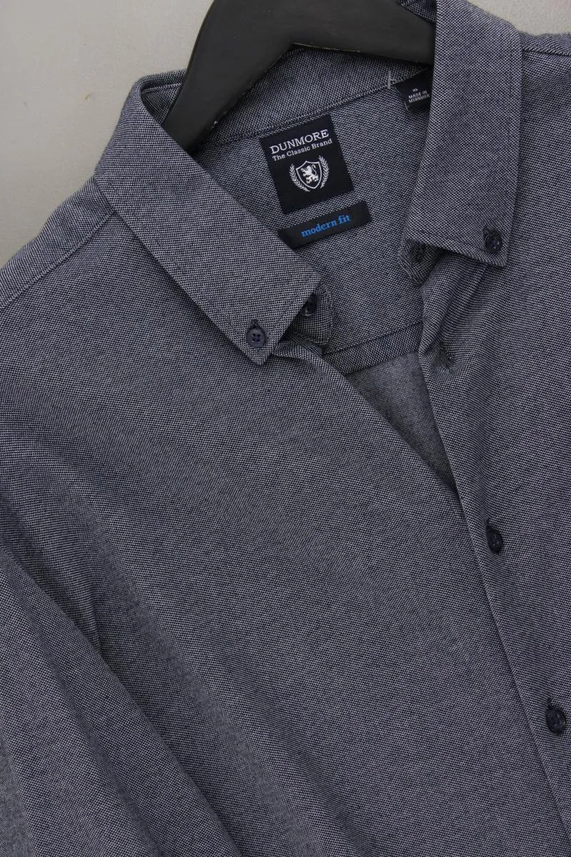 Dunmore Langarmhemd für Herren Gr. XL neuwertig grau aus Baumwolle