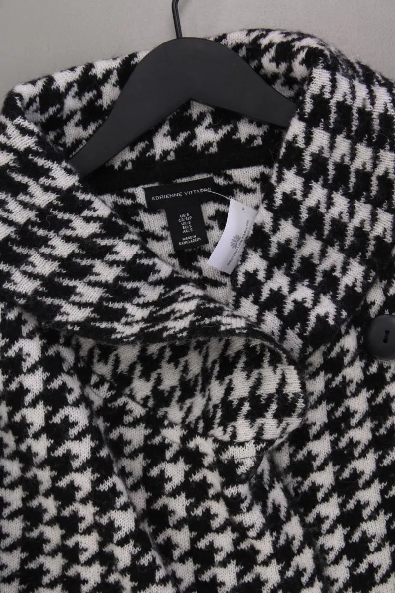 Adrienne Vittadini Strickjacke Gr. S hahnentritt Langarm grau aus Polyacryl