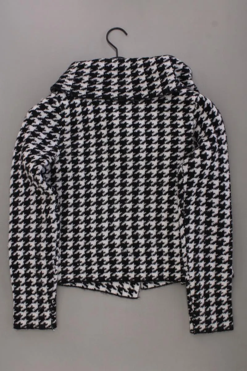 Adrienne Vittadini Strickjacke Gr. S hahnentritt Langarm grau aus Polyacryl