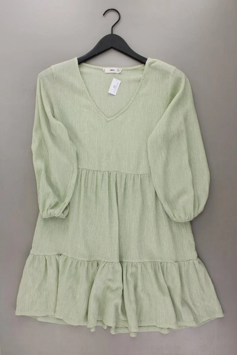 Mango Midikleid Gr. XS 3/4 Ärmel grün aus Lyocell