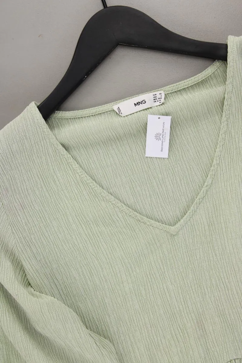Mango Midikleid Gr. XS 3/4 Ärmel grün aus Lyocell