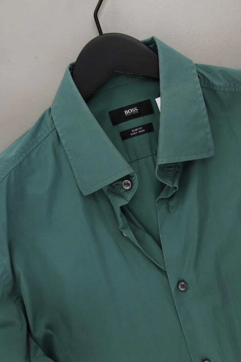 BOSS by Hugo Boss Langarmhemd für Herren Gr. Hemdgröße 41 grün aus Baumwolle