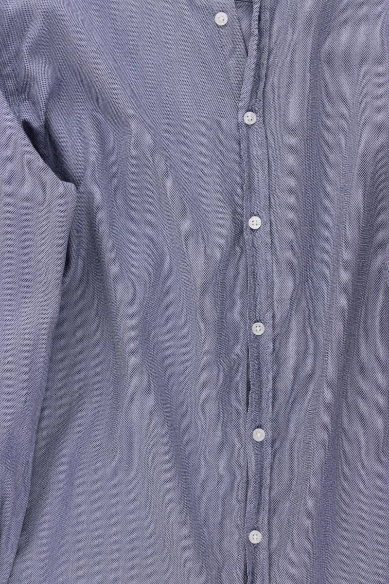 Paul Langarmhemd für Herren Gr. XL blau aus Baumwolle