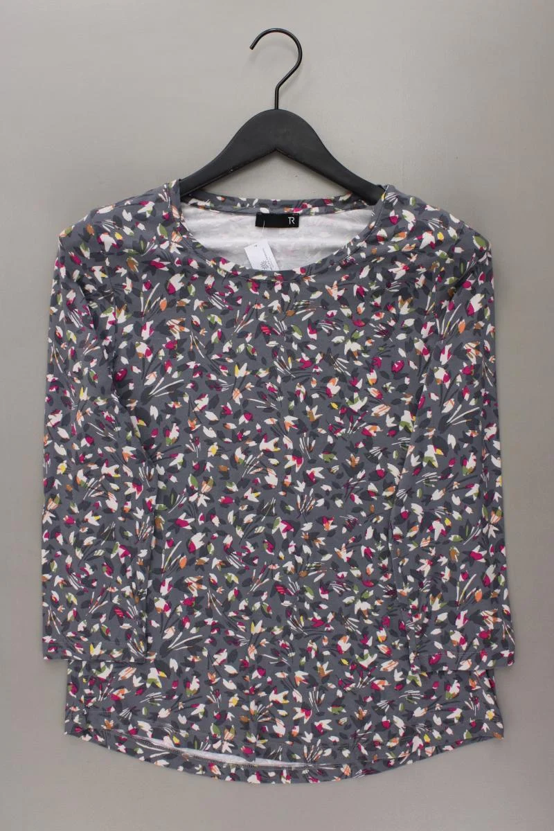 Rabe Printshirt Gr. 40 mit Blumenmuster 3/4 Ärmel mehrfarbig aus Viskose