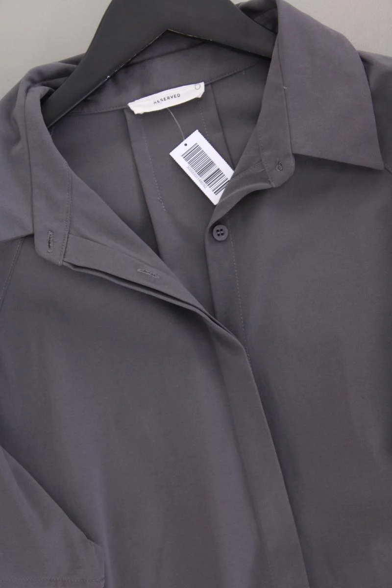 Reserved Kurzarmkleid Gr. L mit Gürtel grau aus Polyester