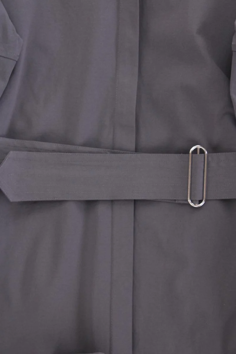 Reserved Kurzarmkleid Gr. L mit Gürtel grau aus Polyester