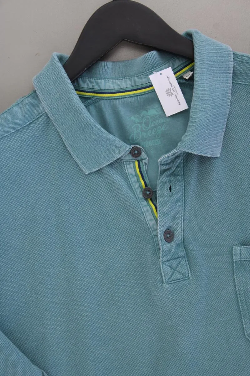 Pioneer Poloshirt für Herren Gr. XXXL neuwertig Kurzarm blau aus Baumwolle