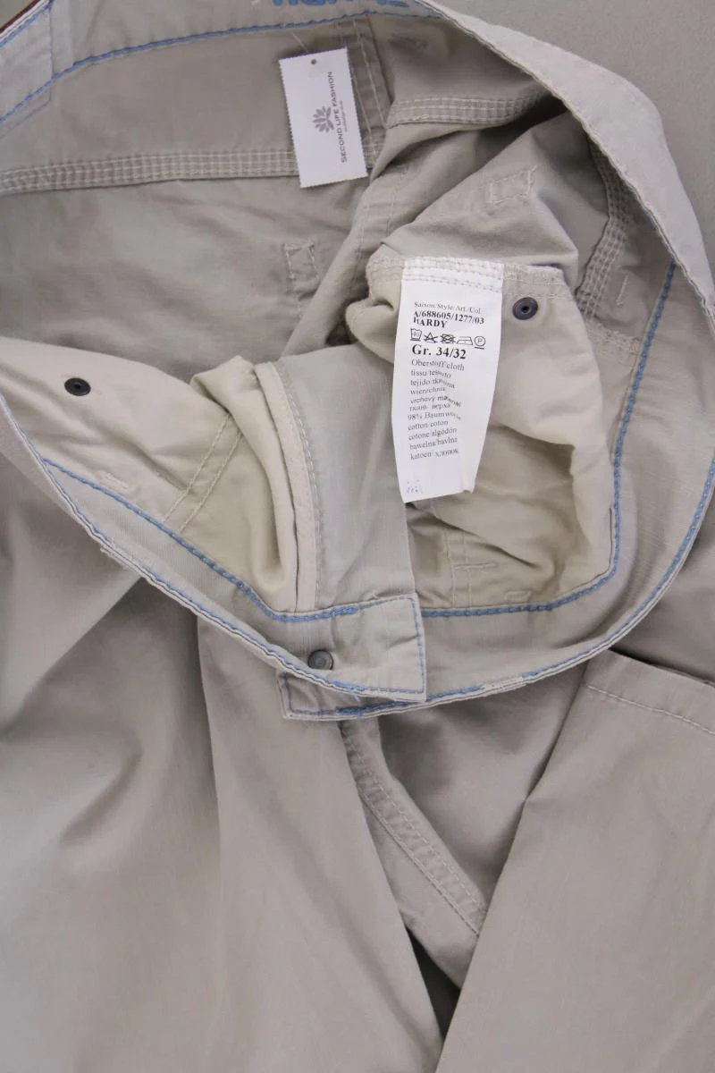 Hattric Five-Pocket-Hose für Herren Gr. W34/L32 Modell Hardy grau aus Baumwolle