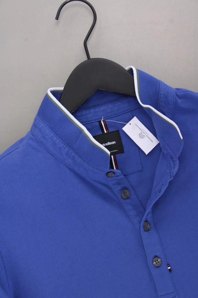 Strellson T-Shirt für Herren Gr. L neuwertig Kurzarm blau aus Baumwolle