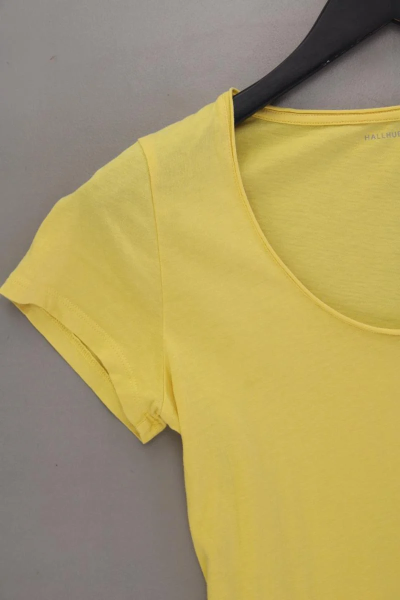 Hallhuber T-Shirt Gr. S Kurzarm gelb aus Baumwolle