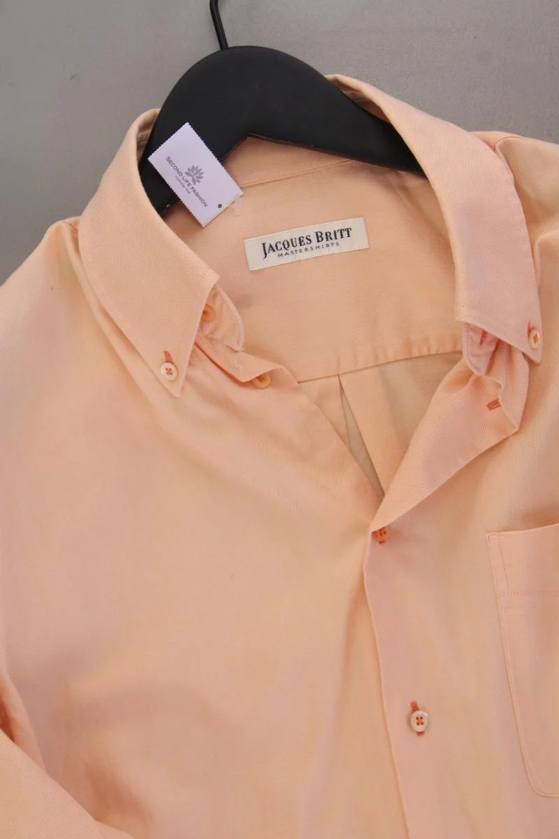 Jacques Britt Langarmhemd für Herren Gr. Hemdgröße 39 orange aus Baumwolle