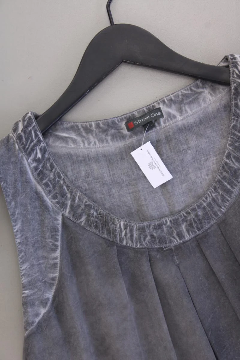 Street One Midikleid Gr. 40 Ärmellos grau aus Polyester