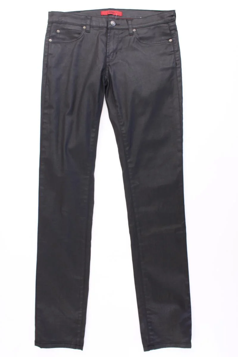 Hugo Boss Five-Pocket-Hose Gr. W29/L34 schwarz aus Baumwolle