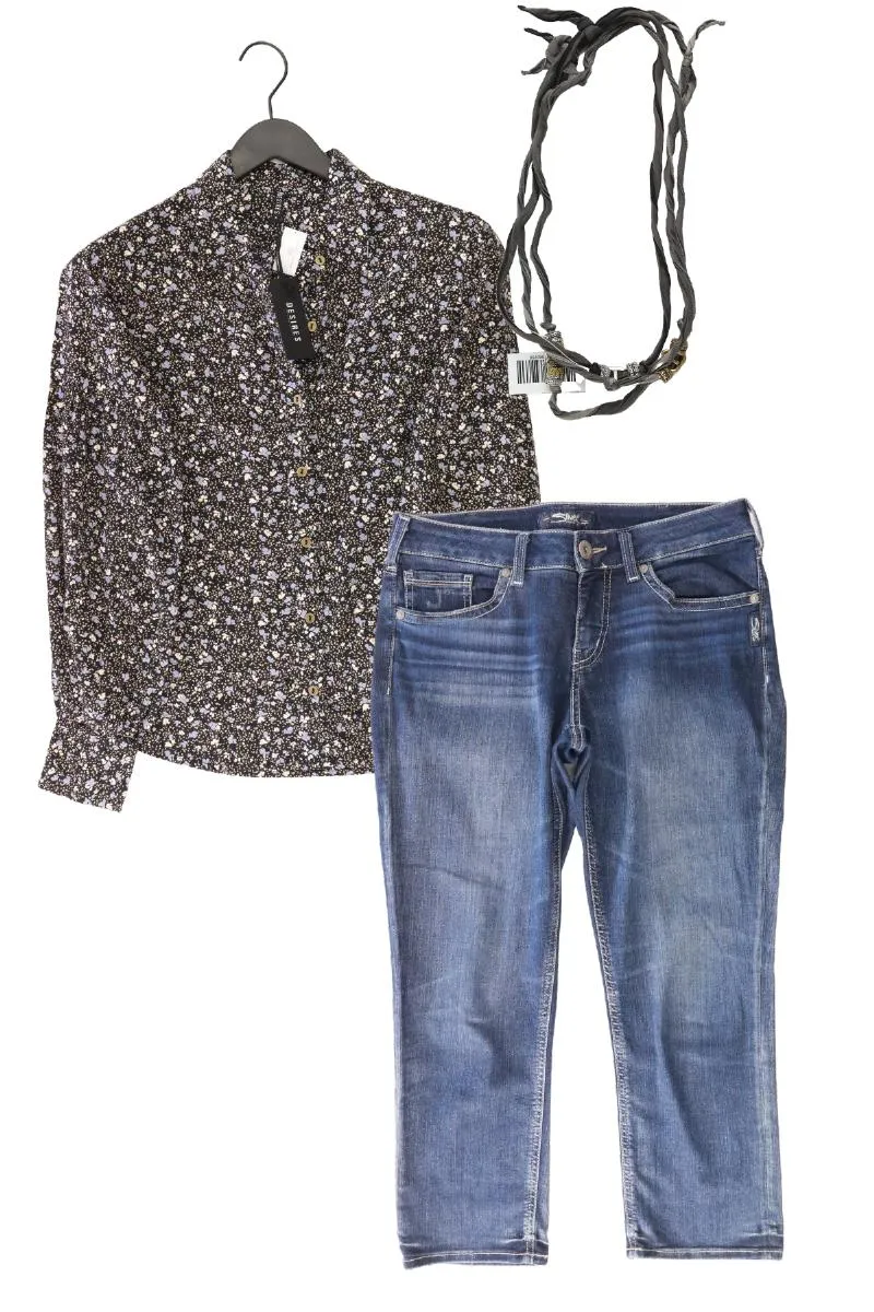 Second Hand Outfit Größe S mit DESIRES Langarmbluse in Gr. S und Halskette