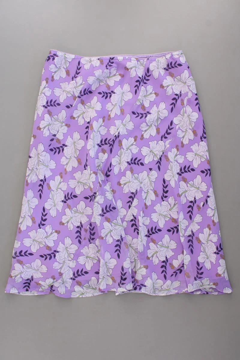 Esprit Y2K Vintage Rock Gr. 38 mit Blumenmuster lila aus Polyester
