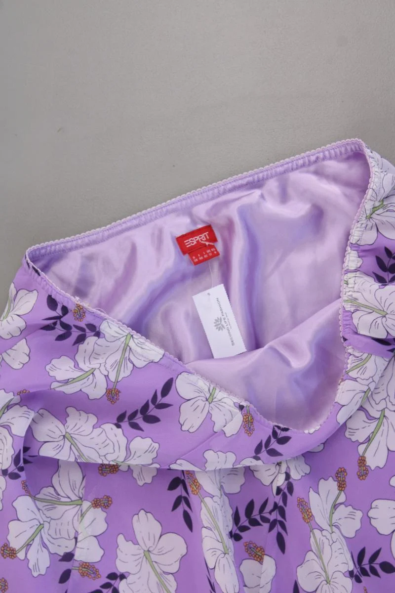 Esprit Y2K Vintage Rock Gr. 38 mit Blumenmuster lila aus Polyester
