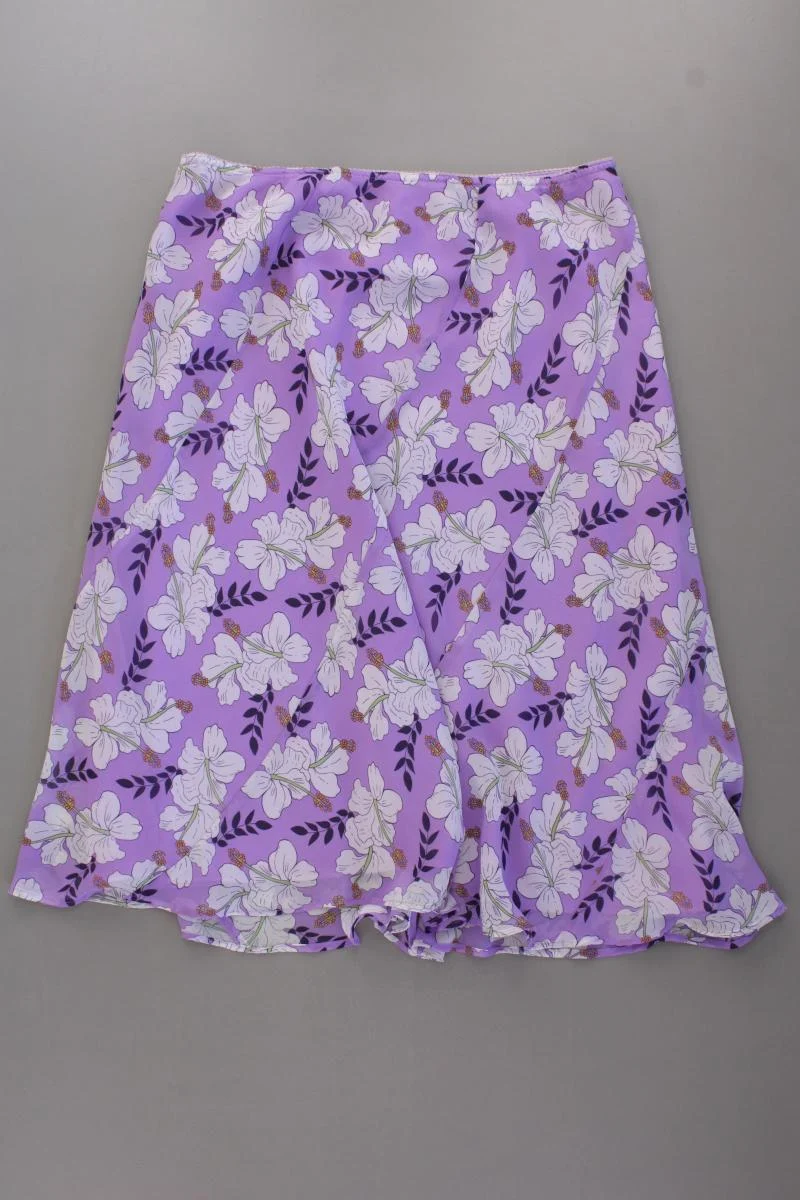 Esprit Y2K Vintage Rock Gr. 38 mit Blumenmuster lila aus Polyester