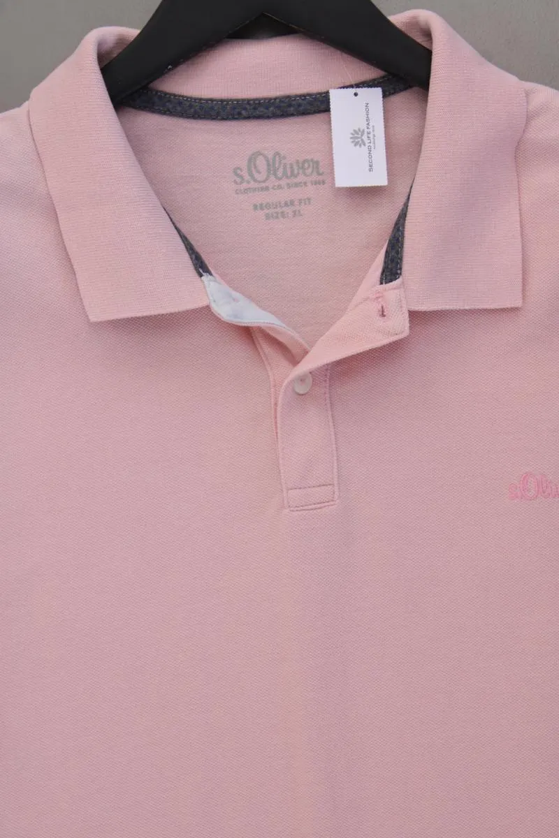 s.Oliver Poloshirt für Herren Gr. XL neuwertig Kurzarm rosa aus Baumwolle