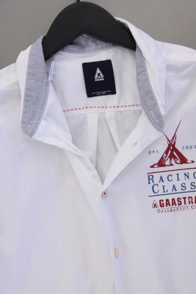 Gaastra Kurzarmhemd für Herren Gr. M weiß aus Baumwolle