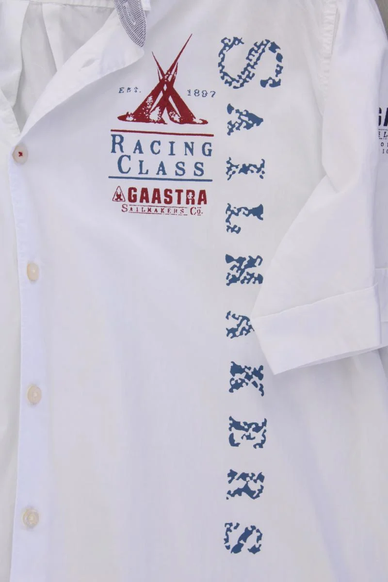 Gaastra Kurzarmhemd für Herren Gr. M weiß aus Baumwolle
