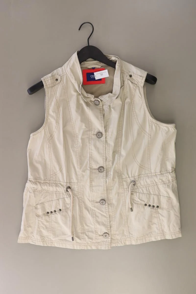 Cecil Regular Weste Gr. XL creme aus Baumwolle