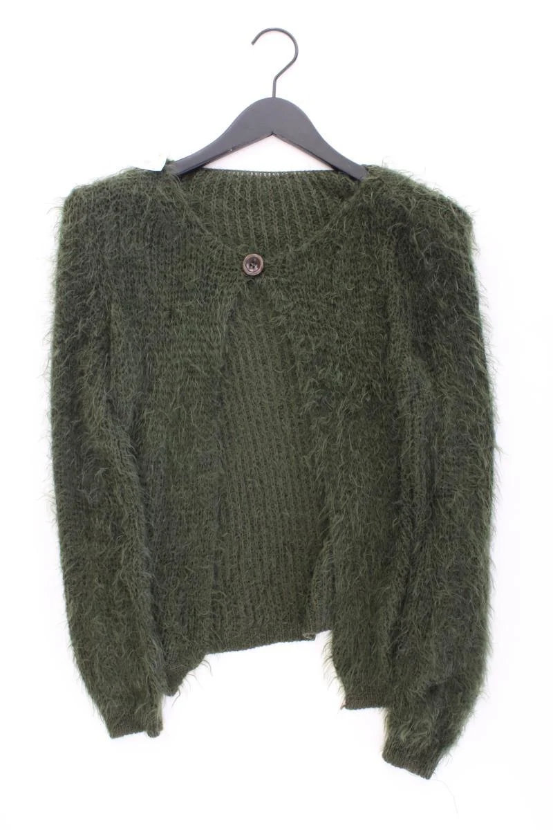Strickjacke Gr. M Langarm olivgrün aus Polyacryl
