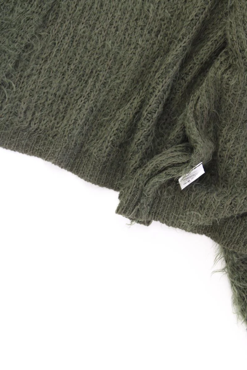 Strickjacke Gr. M Langarm olivgrün aus Polyacryl