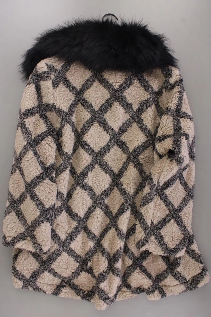 Cape mit Wolle Gr. OneSize kariert creme
