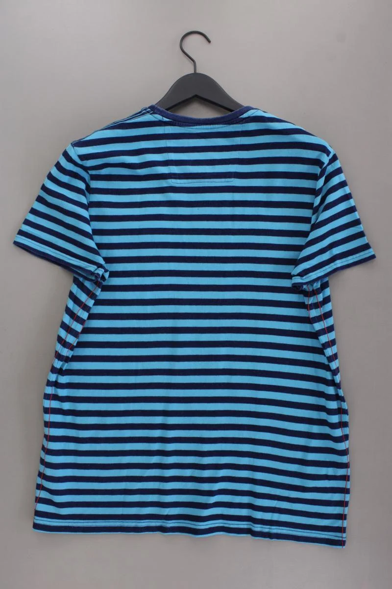 s'questo Ringelshirt für Herren Gr. L gestreift Kurzarm blau aus Baumwolle