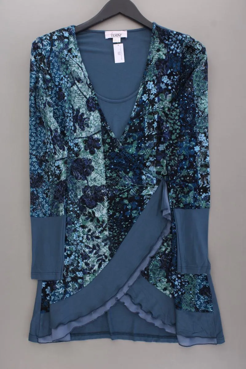 Linea Tesini Longshirt Gr. 40 Langarm blau aus Viskose