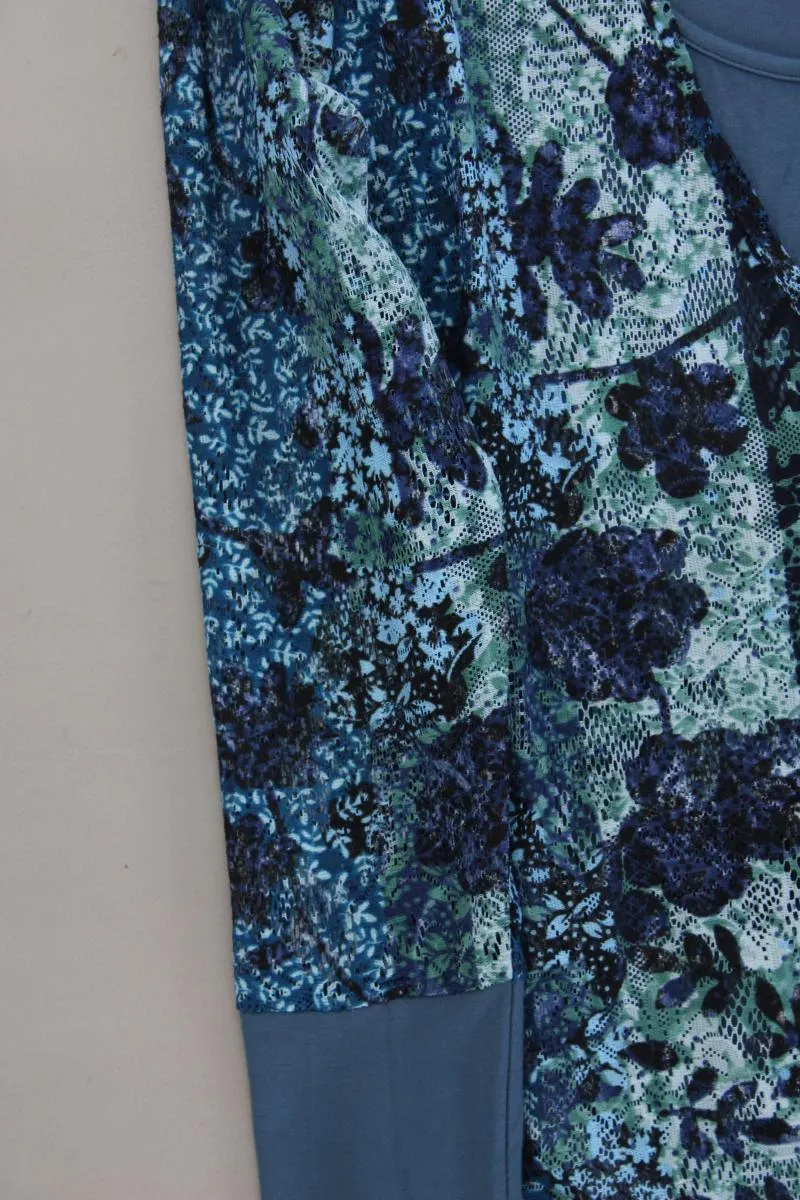 Linea Tesini Longshirt Gr. 40 Langarm blau aus Viskose