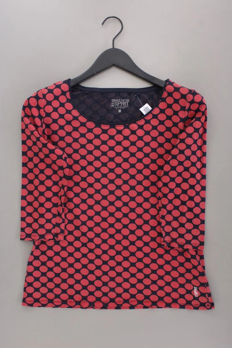 Esprit Classic Shirt Gr. M gepunktet 3/4 Ärmel rot aus Baumwolle