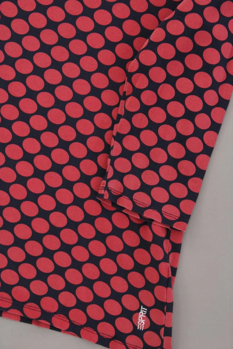 Esprit Classic Shirt Gr. M gepunktet 3/4 Ärmel rot aus Baumwolle