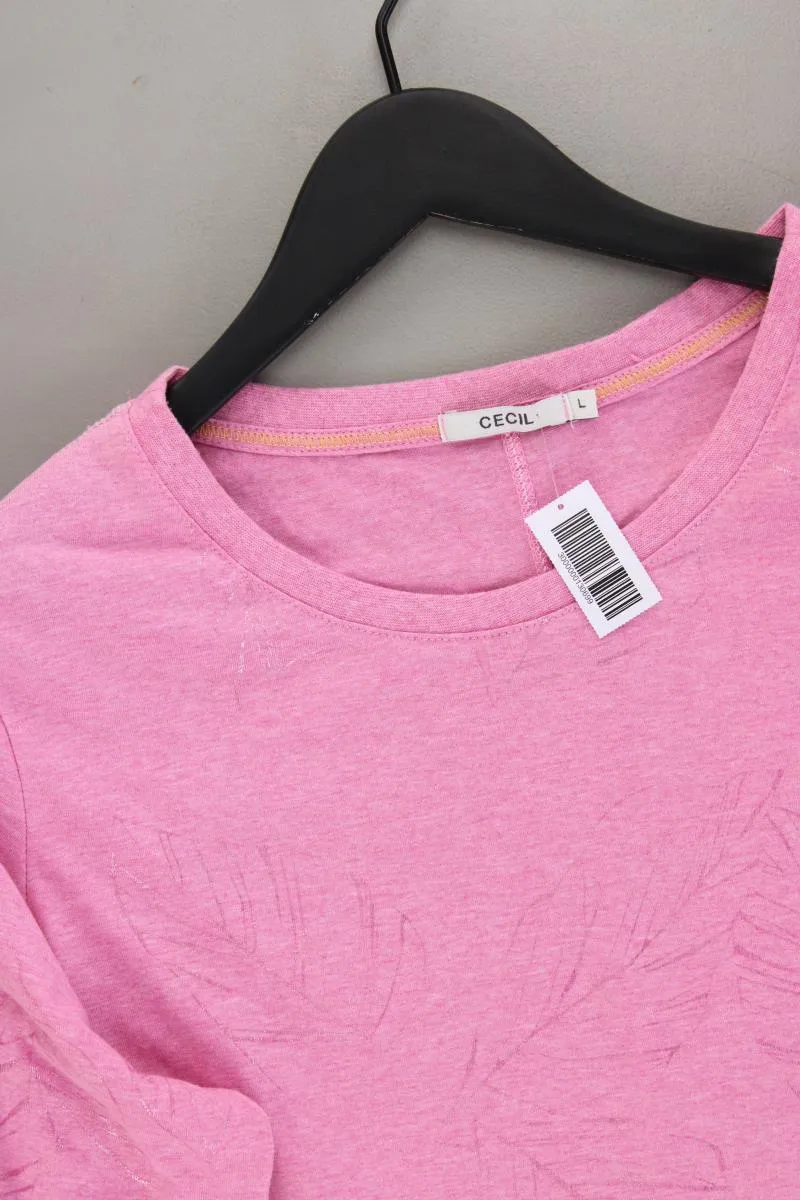Cecil Classic Shirt Gr. L 3/4 Ärmel pink aus Polyester