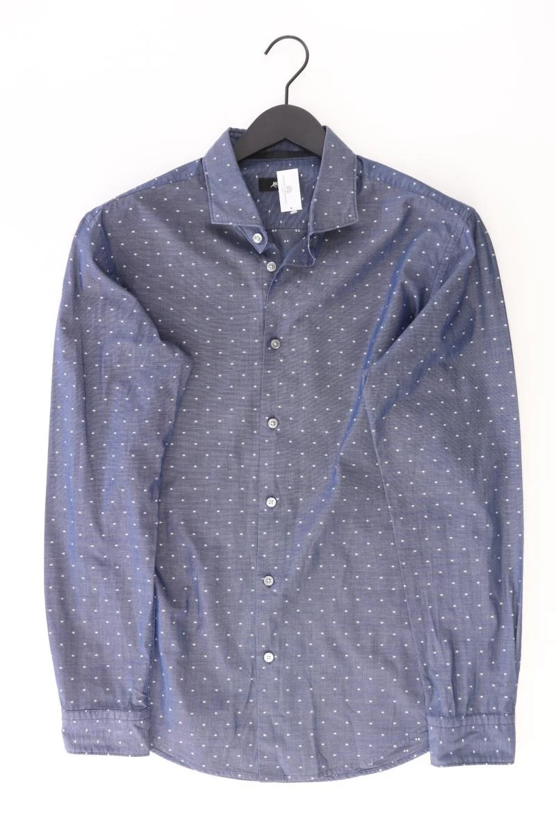 BOSS by Hugo Boss Langarmhemd für Herren Gr. L gepunktet blau
