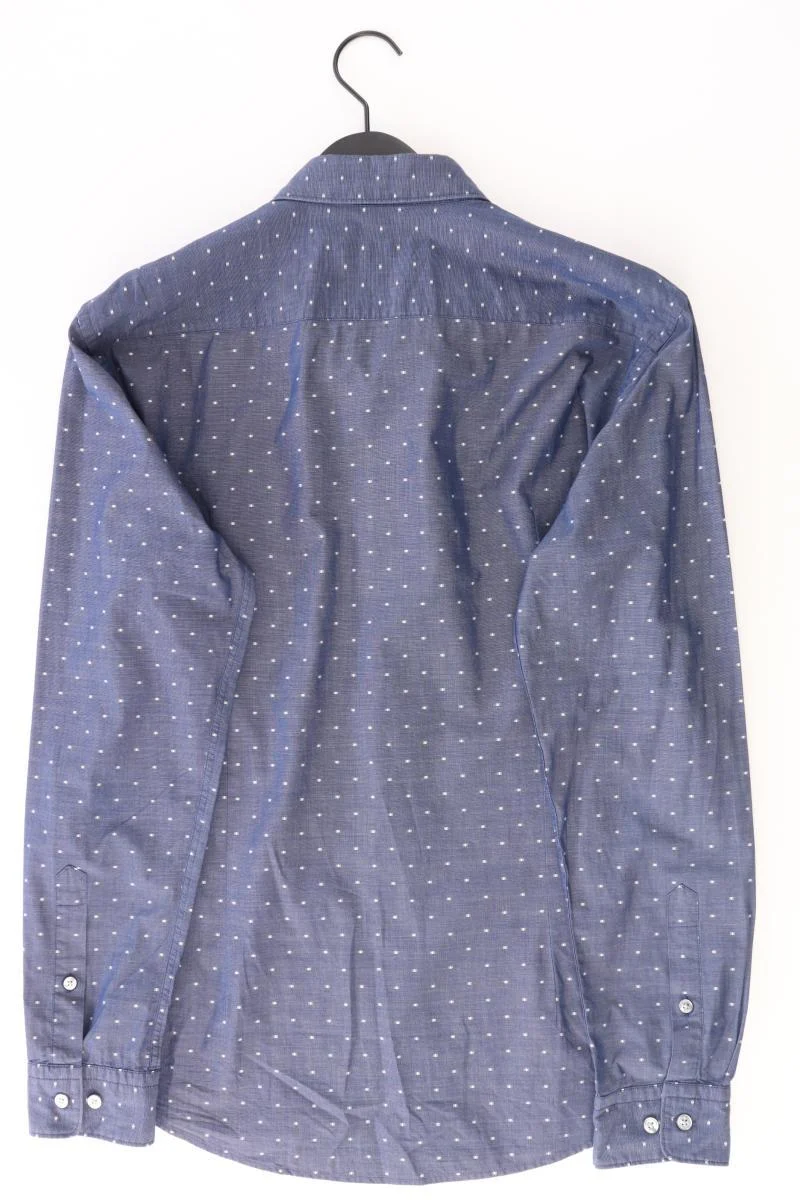 BOSS by Hugo Boss Langarmhemd für Herren Gr. L gepunktet blau