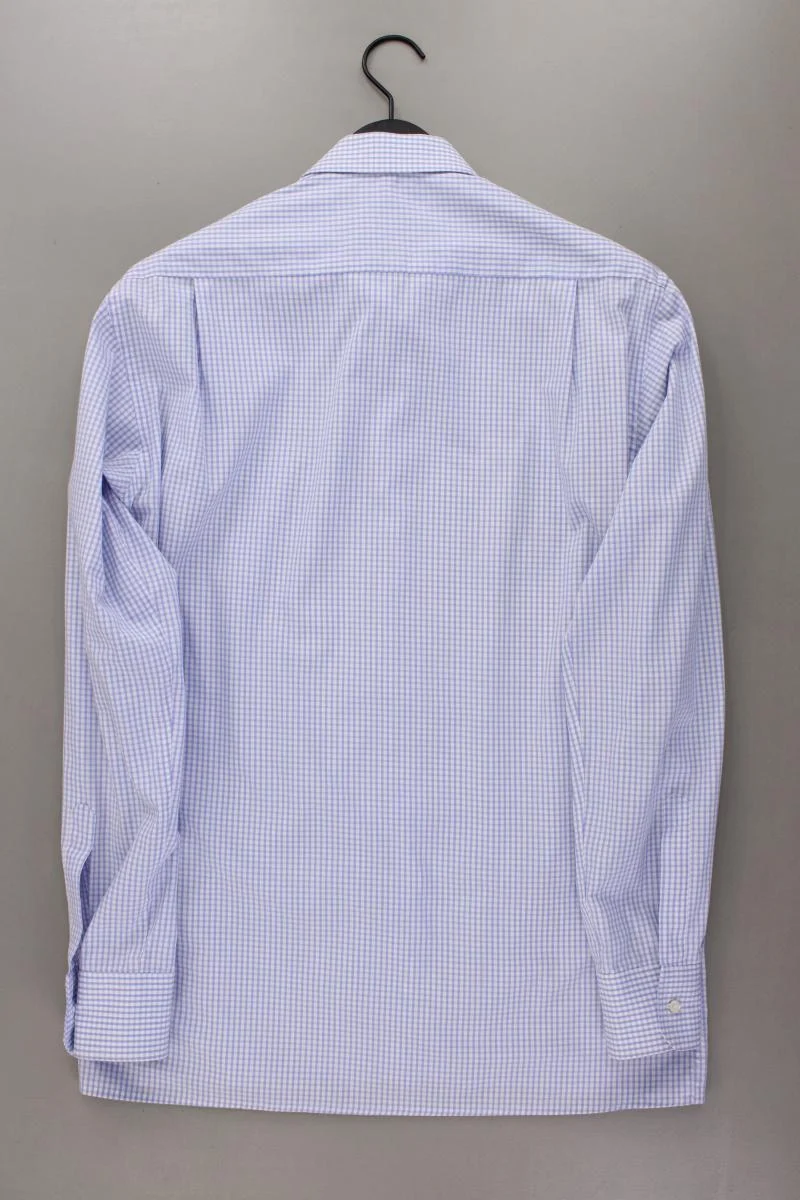 Eterna Langarmhemd für Herren Gr. Hemdgröße 40 geometrisches Muster blau