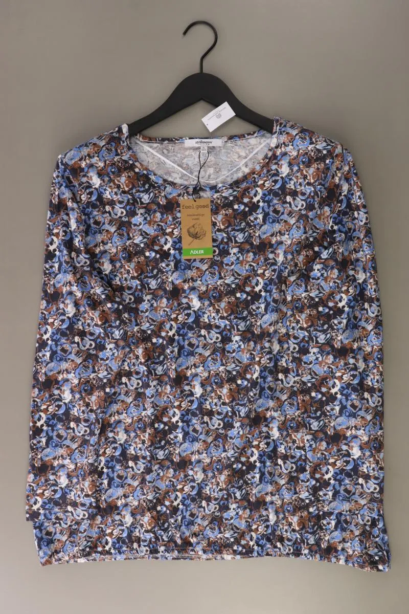 Steilmann Printshirt Gr. 48/50 neu mit Etikett Langarm blau aus Modal