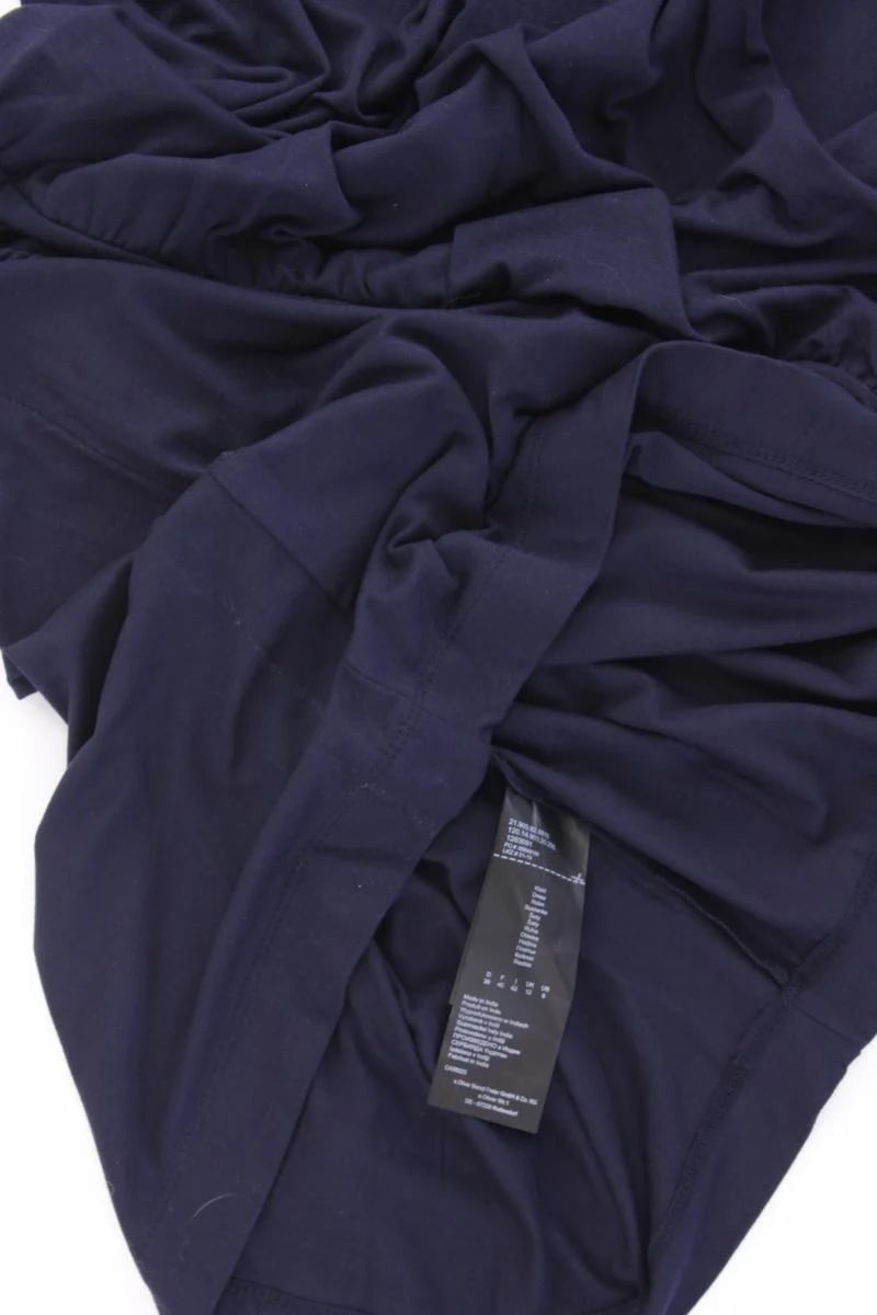 s.Oliver Jerseykleid Gr. 38 Kurzarm blau aus Viskose