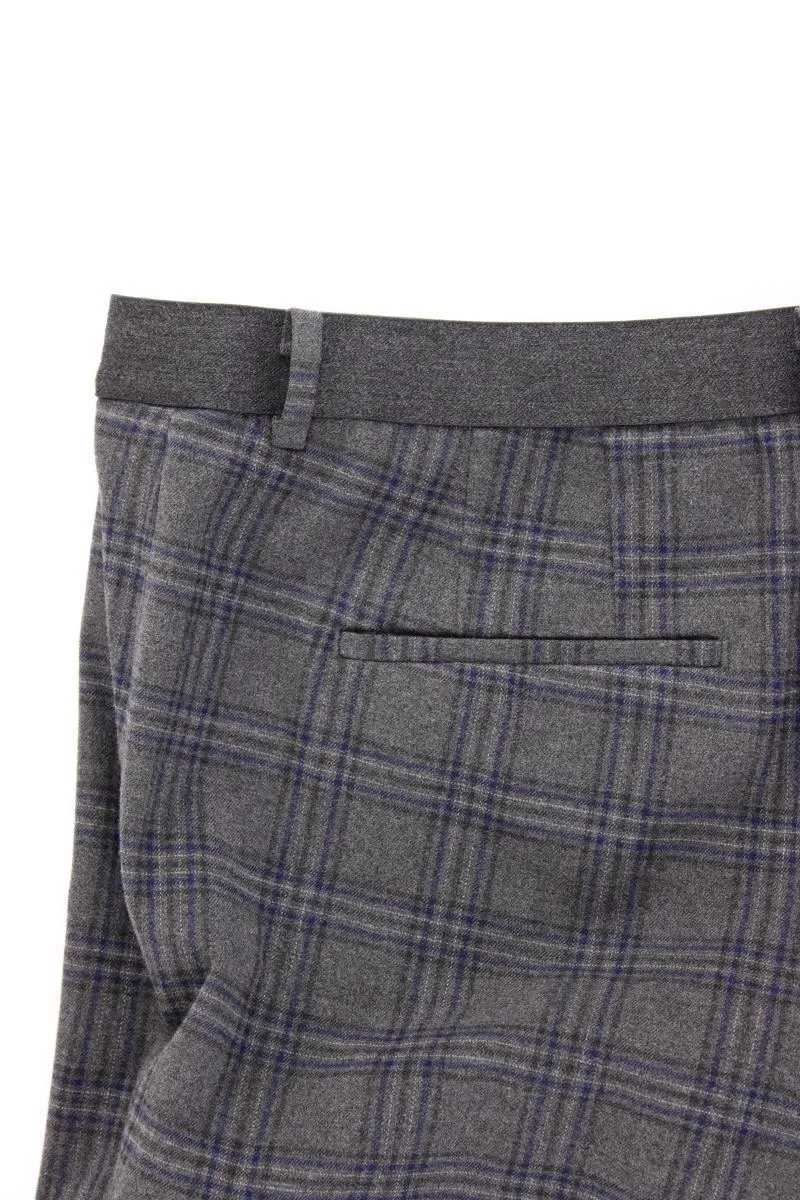 Uniqlo Stoffhose Gr. XL kariert grau aus Polyester