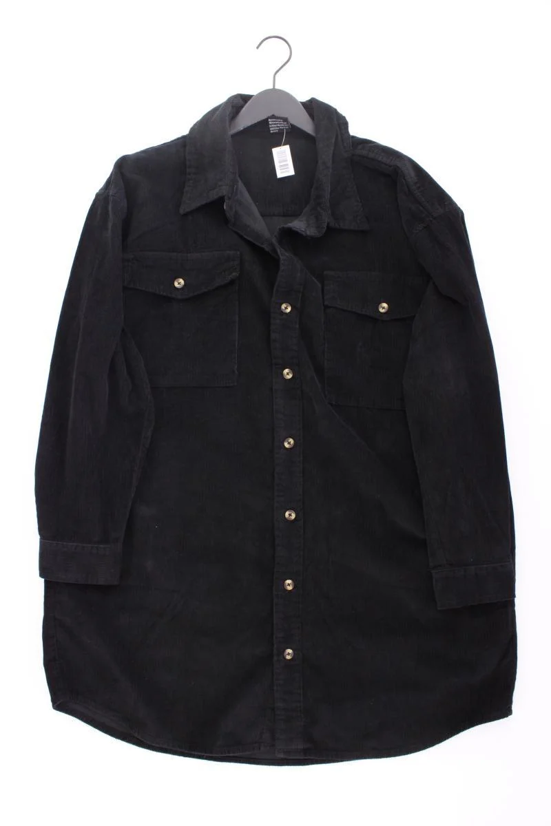 URBAN CLASSICS Hemdjacke für Herren Gr. XL schwarz aus Baumwolle