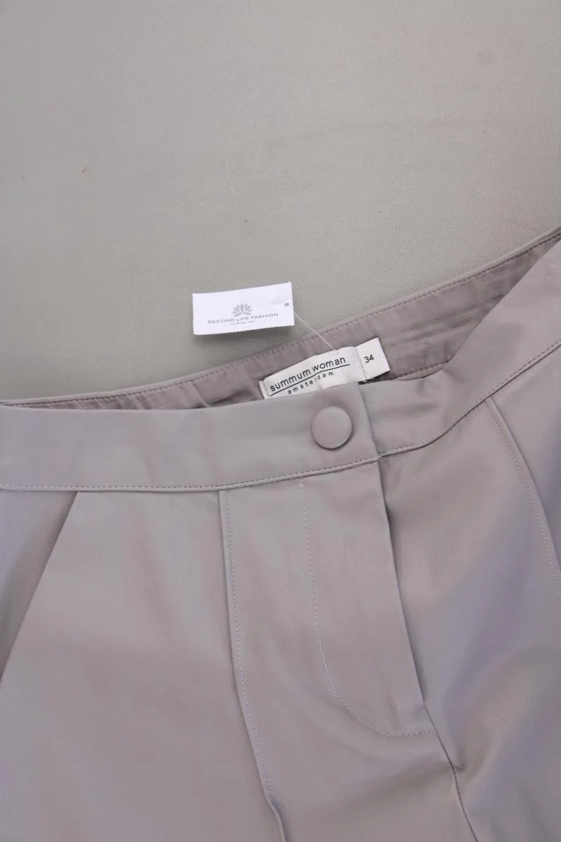 Summum Kunstleder Culotte Gr. 34 grau aus Polyester