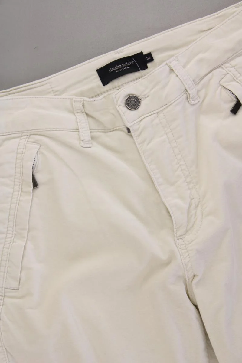 claudia sträter Cargohose Gr. 36 creme aus Baumwolle