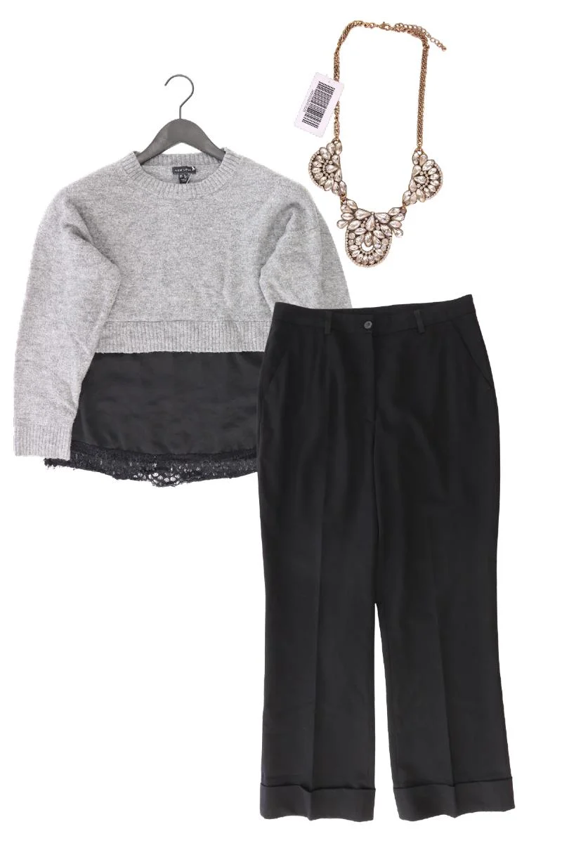 Second Hand Outfit Größe M mit New Look Feinstrickpullover in Gr. M