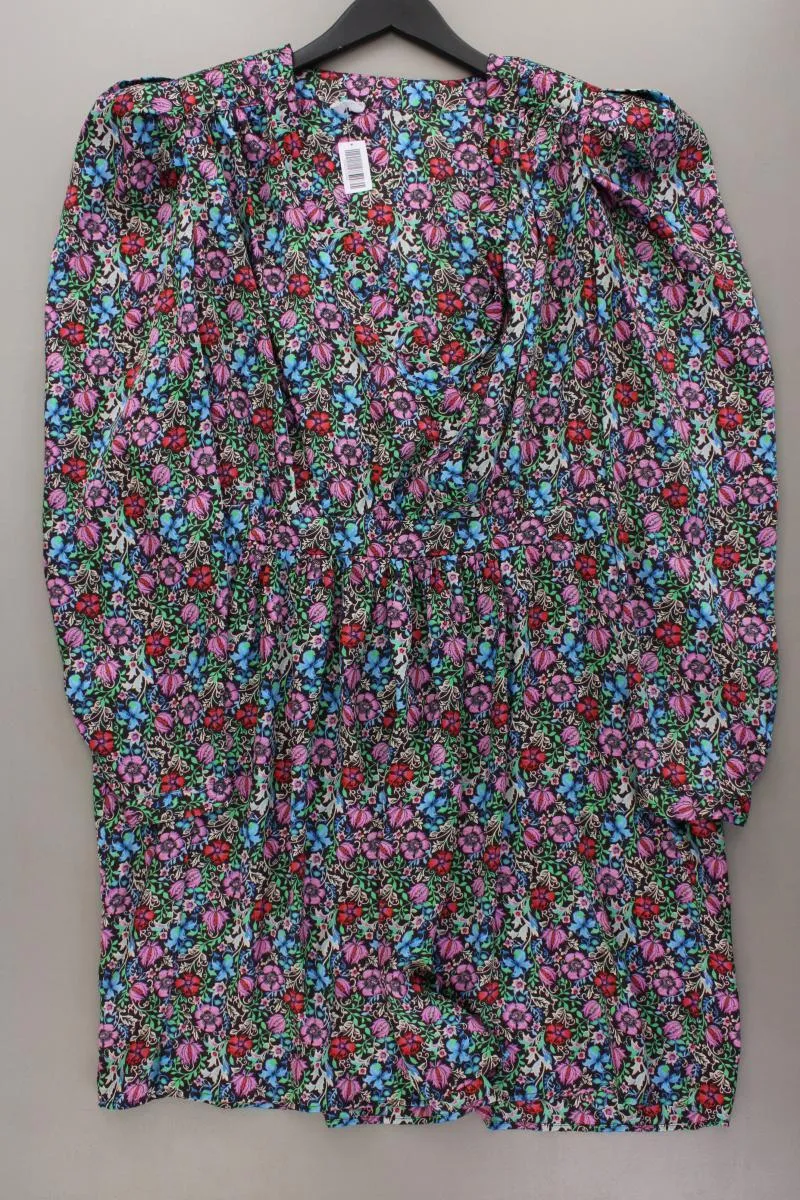 Mango Langarmkleid Gr. XXL mit Blumenmuster mehrfarbig