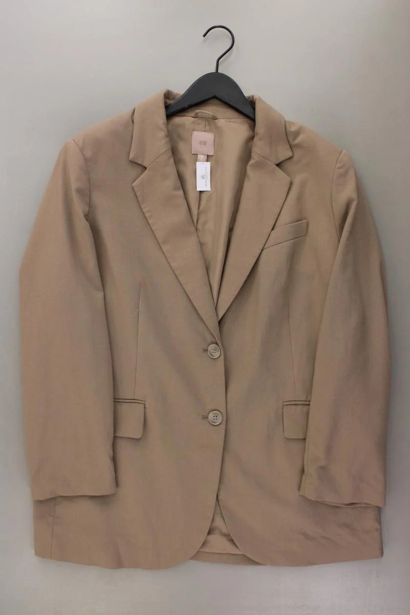 H&M Blazer Gr. L braun aus Polyester