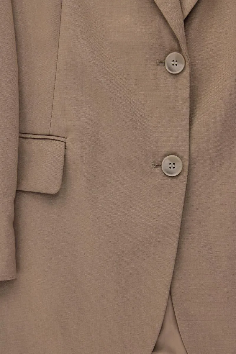 H&M Blazer Gr. L braun aus Polyester